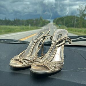 Silver stiletto heels( price negotiable)